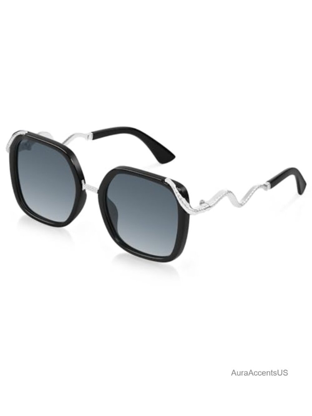 Polarized Oversized Square Sunglasses UV Protection Vintage Style